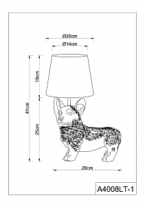 Настольная лампа Arte Lamp Schedar A4008LT-1WH