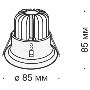 Встраиваемый светильник Maytoni Yin DL034-2-L8W