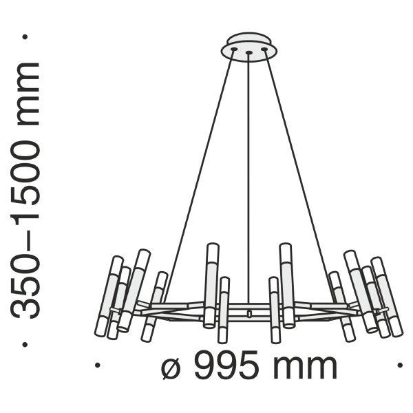Светильник подвесной Maytoni Vigo MOD031PL-24B