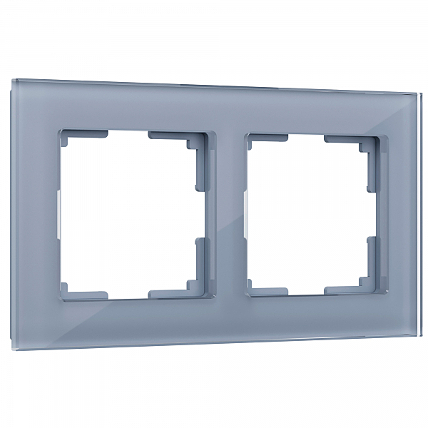 Рамка Werkel W0021115/ Рамка на 2 поста Favorit (серый,стекло)