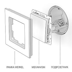 Выключатель Werkel W1113003/ Перекрестный выключатель одноклавишный (слоновая кость)