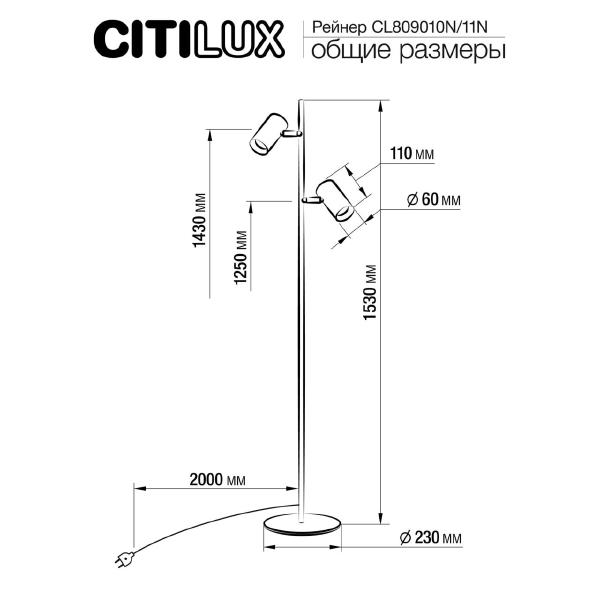 Торшер Citilux Twin CL809011N
