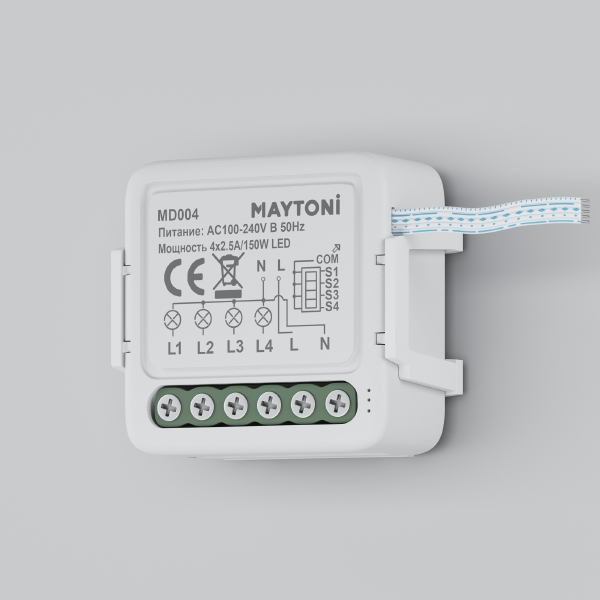 W-Fi выключатель четырехканальный Smart home Maytoni MD004
