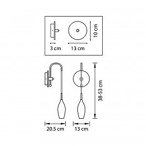 Настенное бра Lightstar Pentola 803520