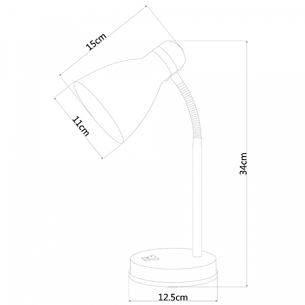 Офисная настольная лампа Arte Lamp A5049LT-1BK