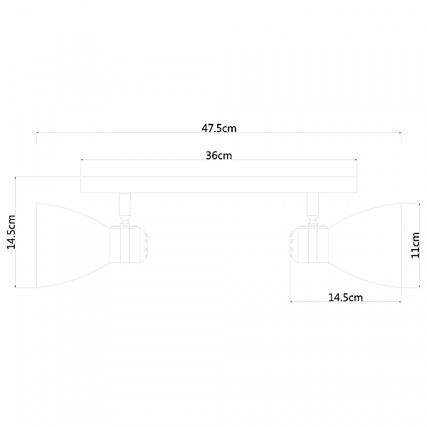 Светильник спот Arte Lamp A5049AP-2BK