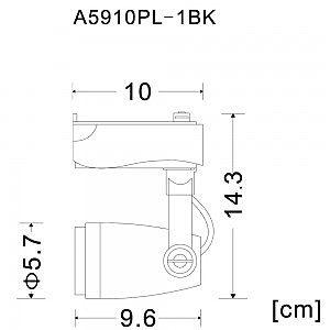 Трековый светильник Arte Lamp Track Lights A5910PL-1BK