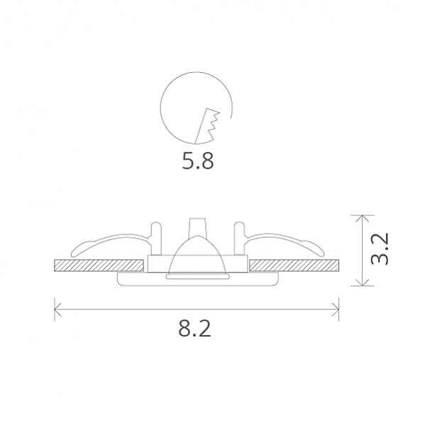 Встраиваемый светильник Arte Lamp PRAKTISCH A1203PL-1BC