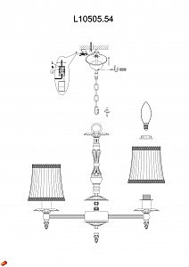 Подвесная люстра L'Arte Luce Bianco L10505.54