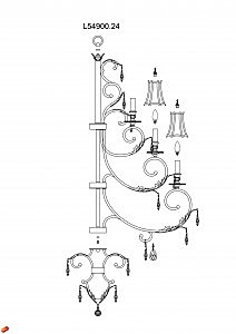 Люстра многоярусная Bliss L54900.24 L'Arte Luce