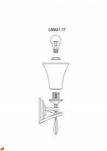 Настенное бра L'Arte Luce FILANTE L55621.17