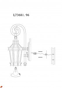 Уличный настенный светильник L'Arte Luce ilford L73681.96