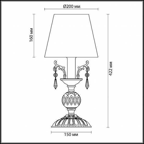Настольная лампа Lumion Veneziana 3509/1T