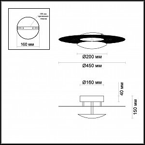 Потолочный LED светильник Odeon Light Solario 3560/24L