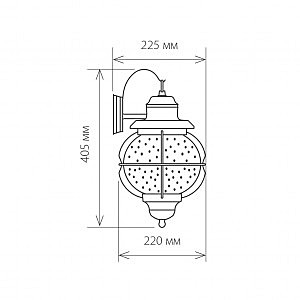 Уличный настенный светильник Elektrostandard Regul Regul D черная медь (GLXT-1475D)