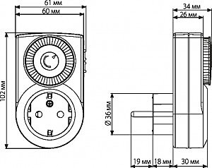 Розетка Elektrostandard TMH-M-3 TMH-M-3 16A x1 IP20 Белый