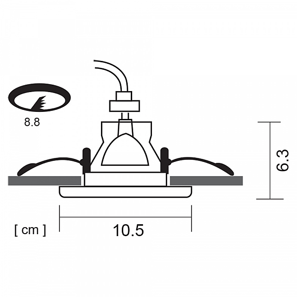 Встраиваемый светильник Arte Lamp Taurus A6663PL-1BK