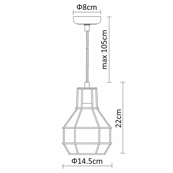 Светильник подвесной Arte Lamp Interno A9182SP-1WH