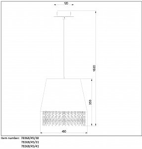 Подвесная люстра Lucide Dolti 78368/45/30