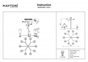 Люстра на штанге Maytoni Martina MOD034PL-10CH