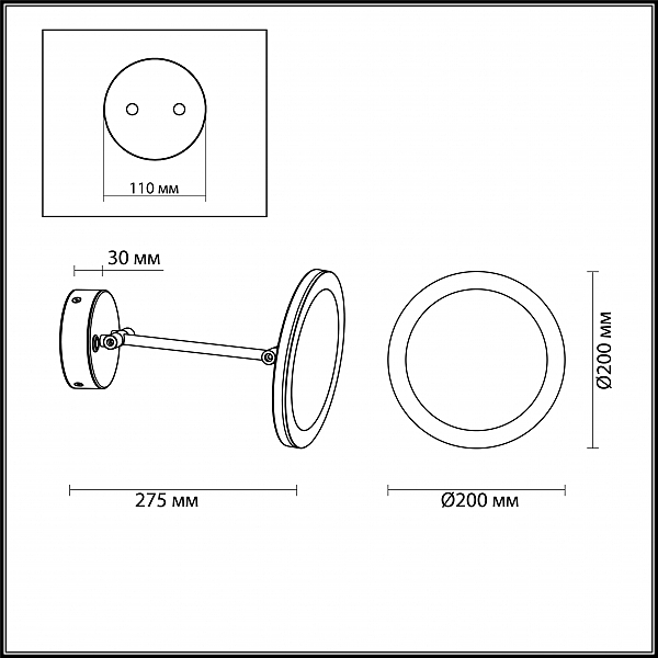 Настенный светильник Odeon Light Mirror 4678/6WL