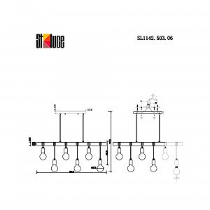 Светильник подвесной Evoluce Bagetti SL1142.503.06