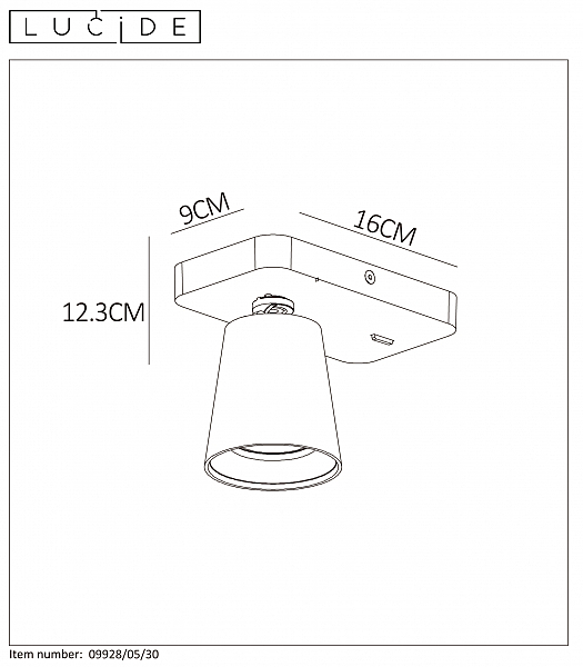 Светильник спот Lucide Turnon 09928/05/30