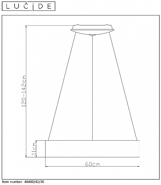 Подвесная люстра Lucide Talowe Led 46400/42/30