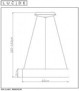 Подвесная люстра Lucide Talowe Led 46400/42/30