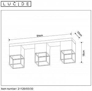 Светильник потолочный Lucide Rixt 21120/03/30