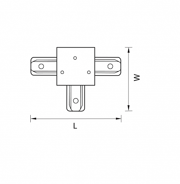 Соединитель T-образный однофазный для встраиваемых треков Lightstar Barra 501137