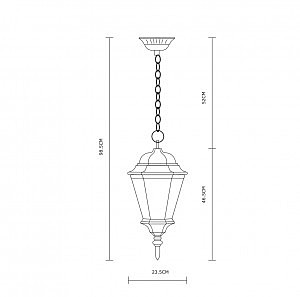 Уличный подвесной светильник Arte Lamp Genova A1204SO-1BN