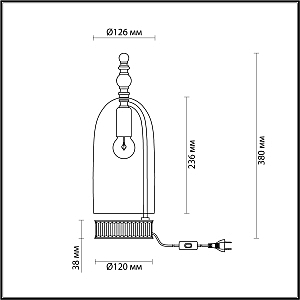 Настольная лампа Odeon Light EXCLUSIVE Bell 4892/1T