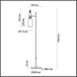 Торшер Odeon Light EXCLUSIVE Bizet 4893/1F