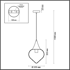 Светильник подвесной Odeon Light Kesta 4951/1