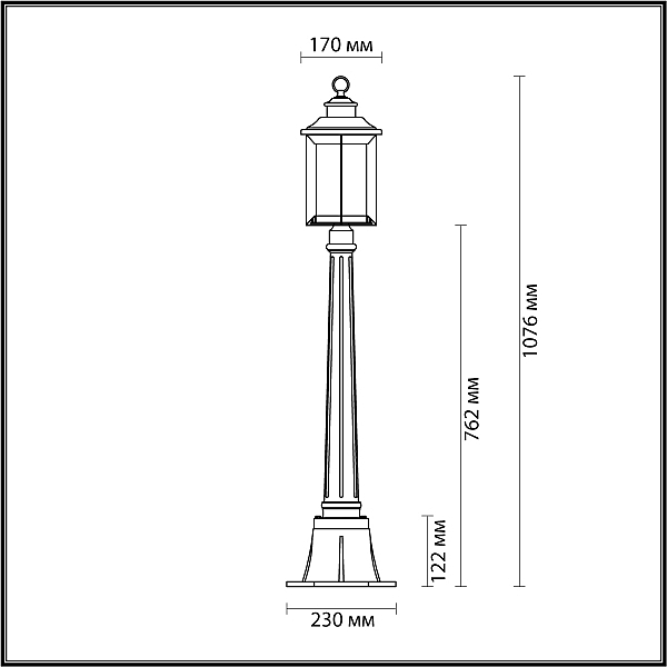 Уличный наземный светильник Odeon Light Mavret 4961/1F