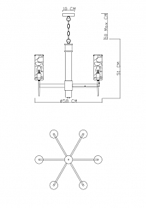 Подвесная люстра Divinare Sham 4505/17 LM-6