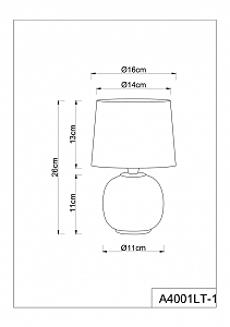 Настольная лампа Arte Lamp Merga A4001LT-1GO