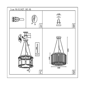 Подвесная люстра ST Luce Velletri SL1627.103.05