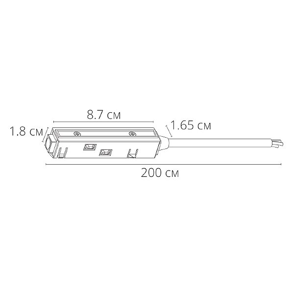 Коннектор-токоподвод для магнитного шинопровода Arte Lamp Linea-Accessories A480233