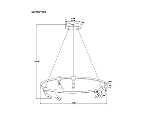 Подвесная люстра Arte Lamp Ring A2186SP-1BK