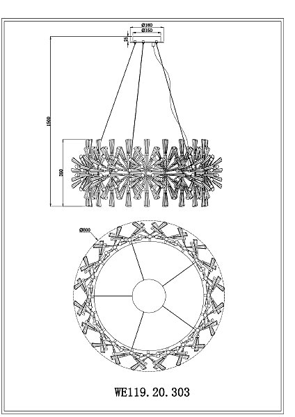 Подвесная люстра Wertmark Floriane WE119.20.303