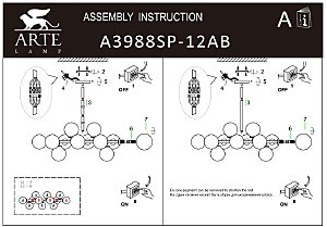 Люстра на штанге Arte Lamp Bolla-Piccolo A3988SP-12AB