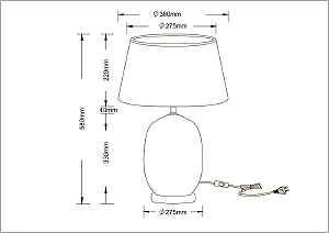 Настольная лампа Arte Lamp Sarin A4061LT-1PB