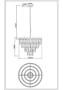 Подвесная люстра Divinare Rosie 3511/02 LM-8