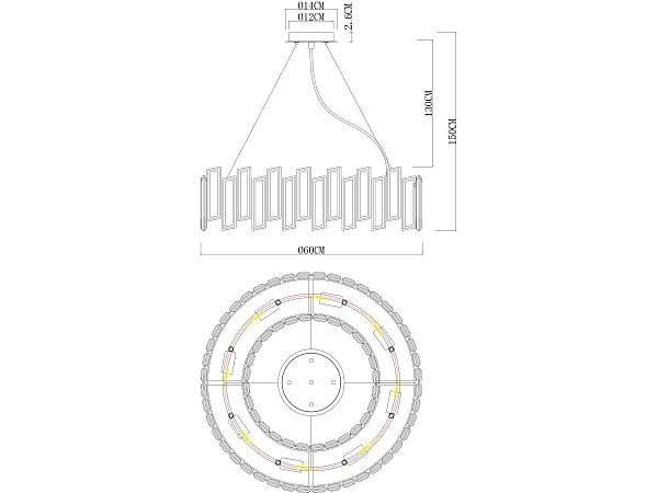 Подвесная люстра Divinare Romilda 3512/17 LM-8