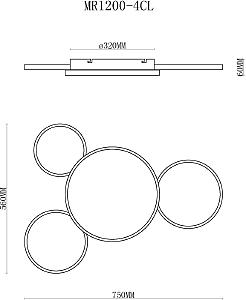 Потолочная люстра MyFar Emma MR1200-4CL