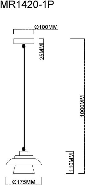 Светильник подвесной MyFar Renata MR1420-1P