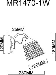 Настенное бра MyFar Luiza MR1470-1W