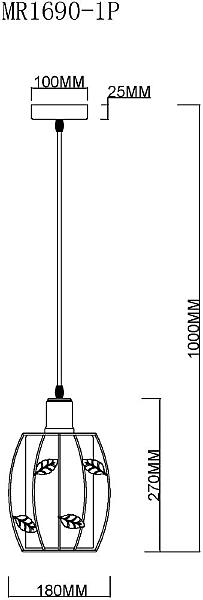 Светильник подвесной MyFar Huston MR1690-1P